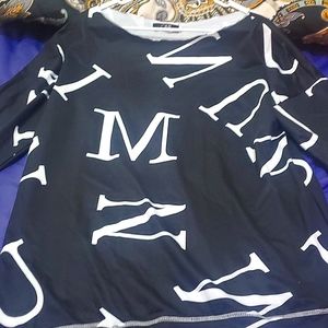 Black Top/Dress with Lettering